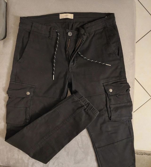 Pantaloni cargo uomo Celio neri taglia M