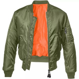 Chaqueta Bomber Reversible Verde Naranja