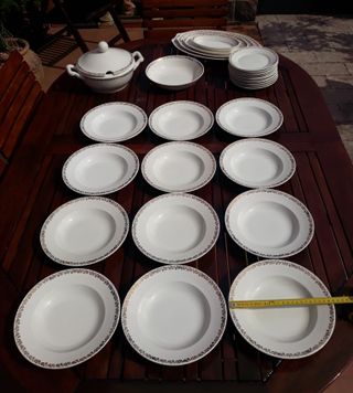 Vajilla Porcelana Royal China Vigo 43 Piezas
