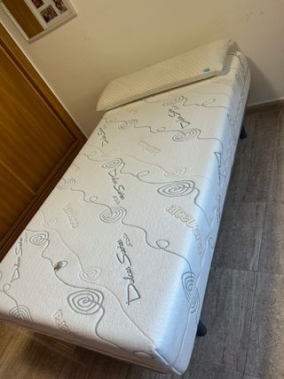 Colchón+Base Tapizada 105 cm