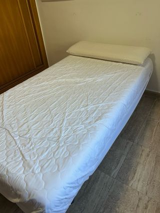 Colchón+Base Tapizada 105 cm