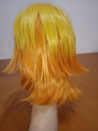 Peluca naranja y amarilla anime