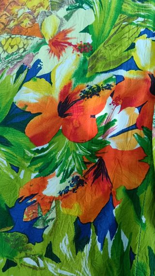 Camisa Hawaiana Estampada Flores y Piñas