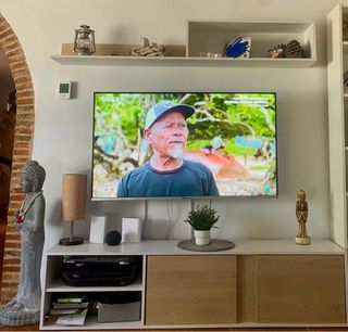 Mueble salón con estantería