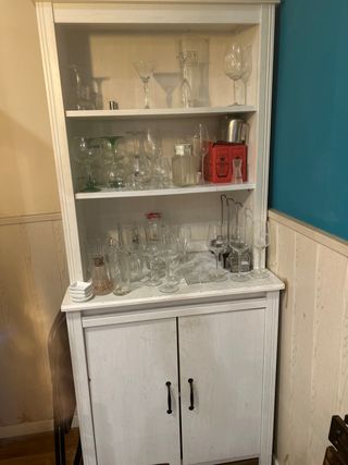 Mueble expositor de madera