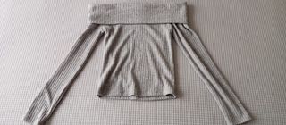 Jersey escote palabra de honor gris