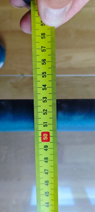 Mesa de centro cristal y metal