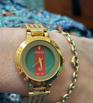 Reloj Gucci Oro y Verde Mujer