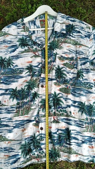 Camisa Hawaiana Estampada Palmeras