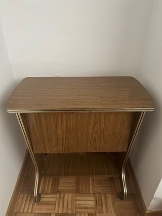 Mueble bar vintage madera y metal