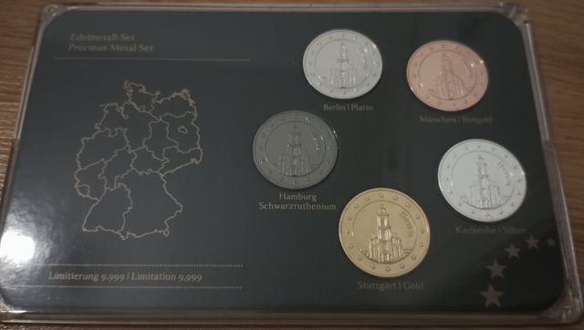 Set medallas Alemania Metales Preciosos 2015