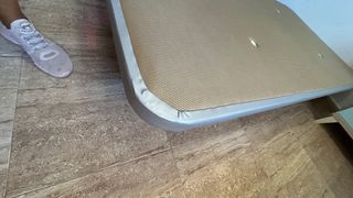 Colchón + base tapizada 105 cm