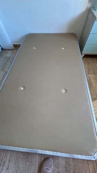 Colchón + base tapizada 105 cm