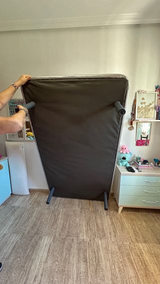 Colchón + base tapizada 105 cm