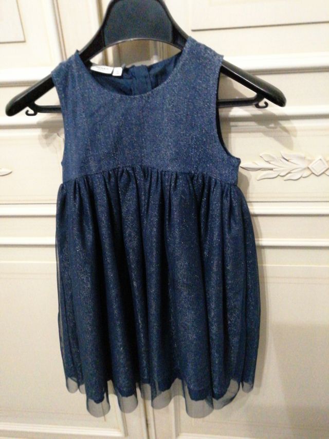 Vestitino bambina blu glitterato 5 anni Name it