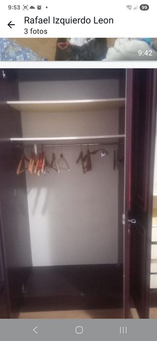 Armario de madera de 2 cuerpos