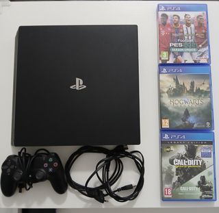PS4 (PlayStation 4) Negra + Juegos