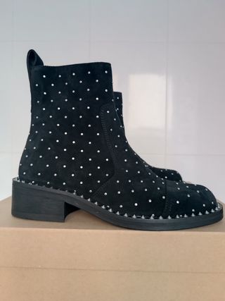 Botines Zadig & Voltaire Mujer Negros Tachuelas