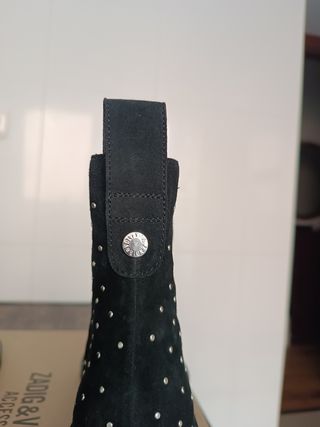 Botines Zadig & Voltaire Mujer Negros Tachuelas