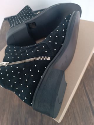 Botines Zadig & Voltaire Mujer Negros Tachuelas