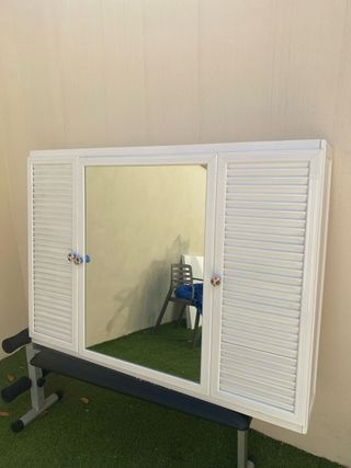 Armario de baño aluminio blanco
