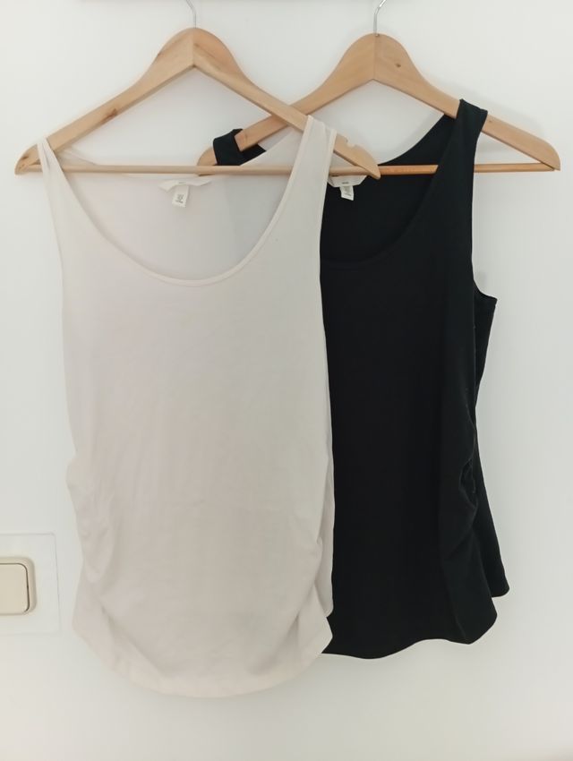 Lote 4 Camisetas Tirantes Premamá H&M Talla M