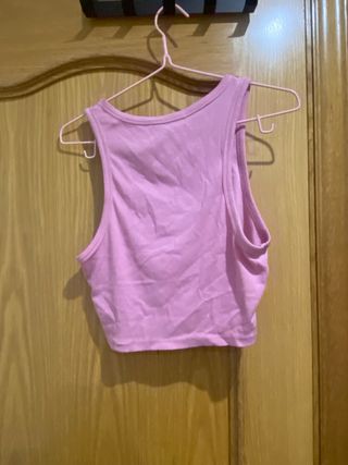 Top sin mangas rosa