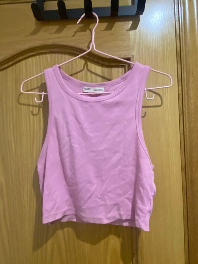 Top sin mangas rosa