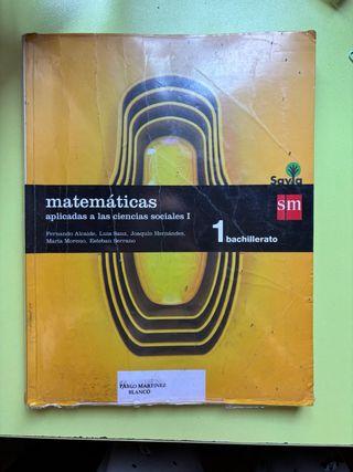 Matemáticas aplicadas a las ciencias sociales I...