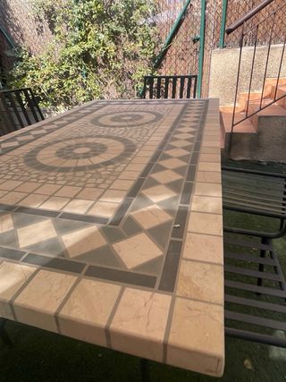 Mesa de jardín con 6 sillas