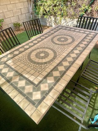 Mesa de jardín con 6 sillas