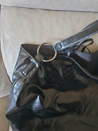 Bolso Zara Negro Charol