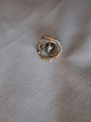 Colgante plata con perla negra
