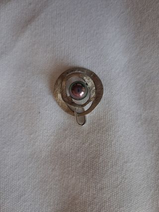 Colgante plata con perla negra