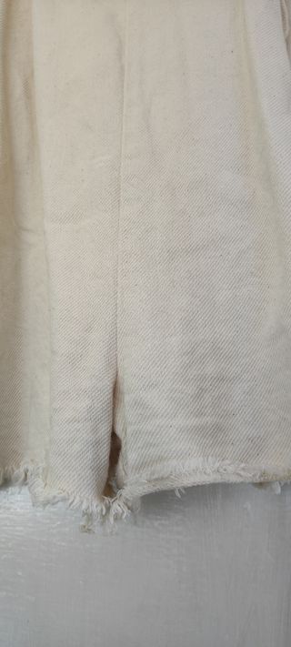Peto vaquero beige/blanco roto