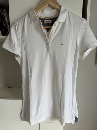 Camisa Polo Tommy Hilfiger Blanca Talla M