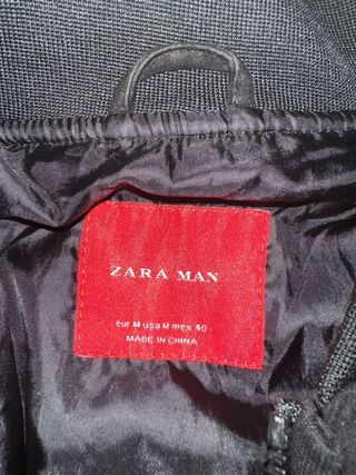 Chaqueta Bomber Zara Negra Hombre