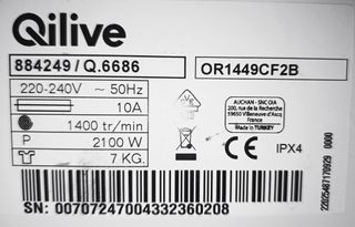 Recambios lavadora Qilive 884249 / Q.6686