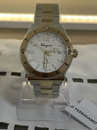 Reloj Ferragamo Suizo Oro y Plata