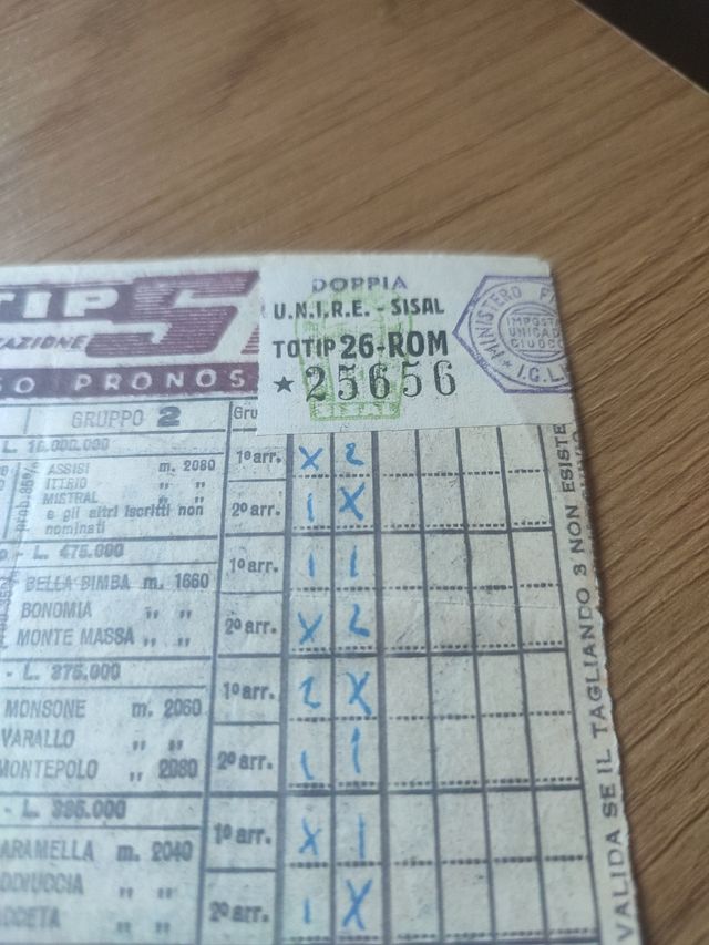 Schedina Totip 36 - 26-ROM 25656