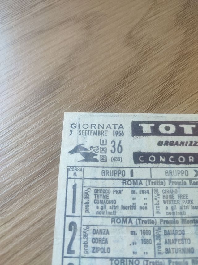 Schedina Totip 36 - 26-ROM 25656