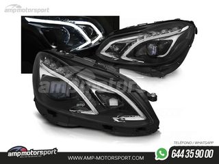 FAROS DELANTEROS LED PARA MERCEDES CLASE E W212 NEGROS 2013-2016