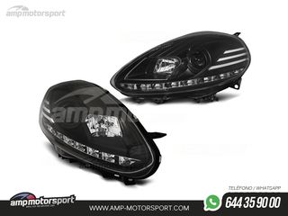 FAROS DELANTEROS LUZ DIURNA LED REAL DRL PARA FIAT PUNTO EVO