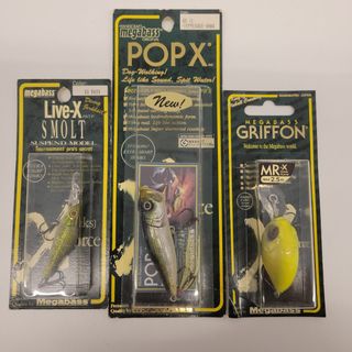 Señuelos Megabass Live-X Smol, Pop-X, Griffon