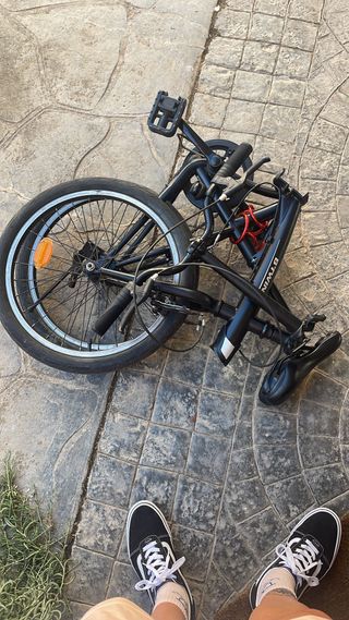 Bicicleta Plegable Negra B'TWIN