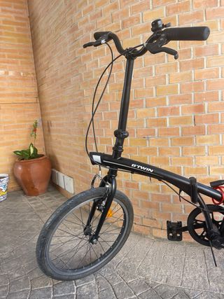 Bicicleta Plegable Negra B'TWIN