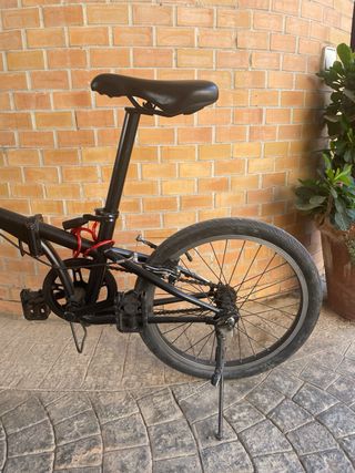 Bicicleta Plegable Negra B'TWIN