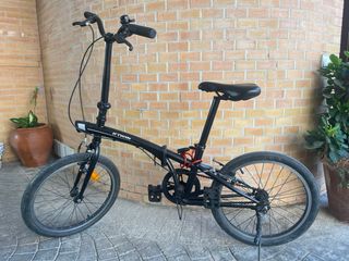 Bicicleta Plegable Negra B'TWIN
