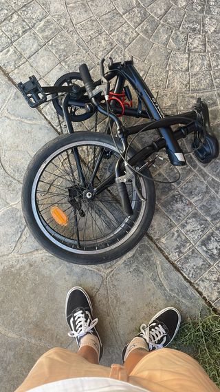 Bicicleta Plegable Negra B'TWIN