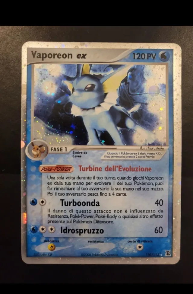 Carta Pokémon Vaporeon ex 120 PV